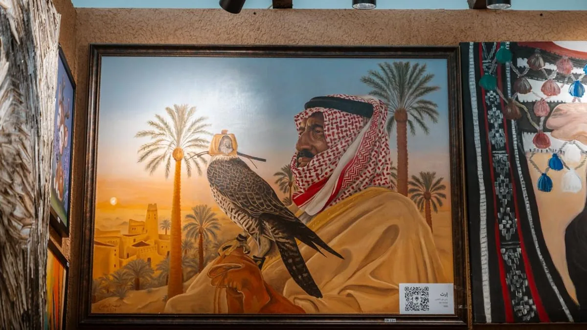 Saudi Artist Hessa Al-Suhaili Unveils 'Al-Shumoukh' at the International Saudi Falcons and Hunting Exhibition 2026
